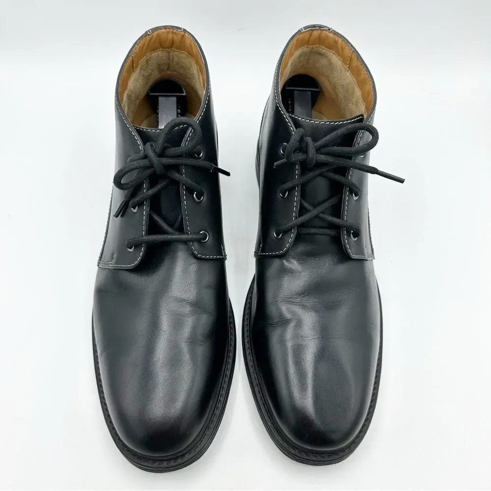 BOSTONIAN Leather Brently Style‎ Chukka Low Boot Shoe BLACK Mens Size 11.5